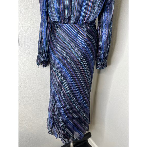 VERONICA BEARD Dita Printed Devore-satin Midi Dress 2 - Picture 8 of 12